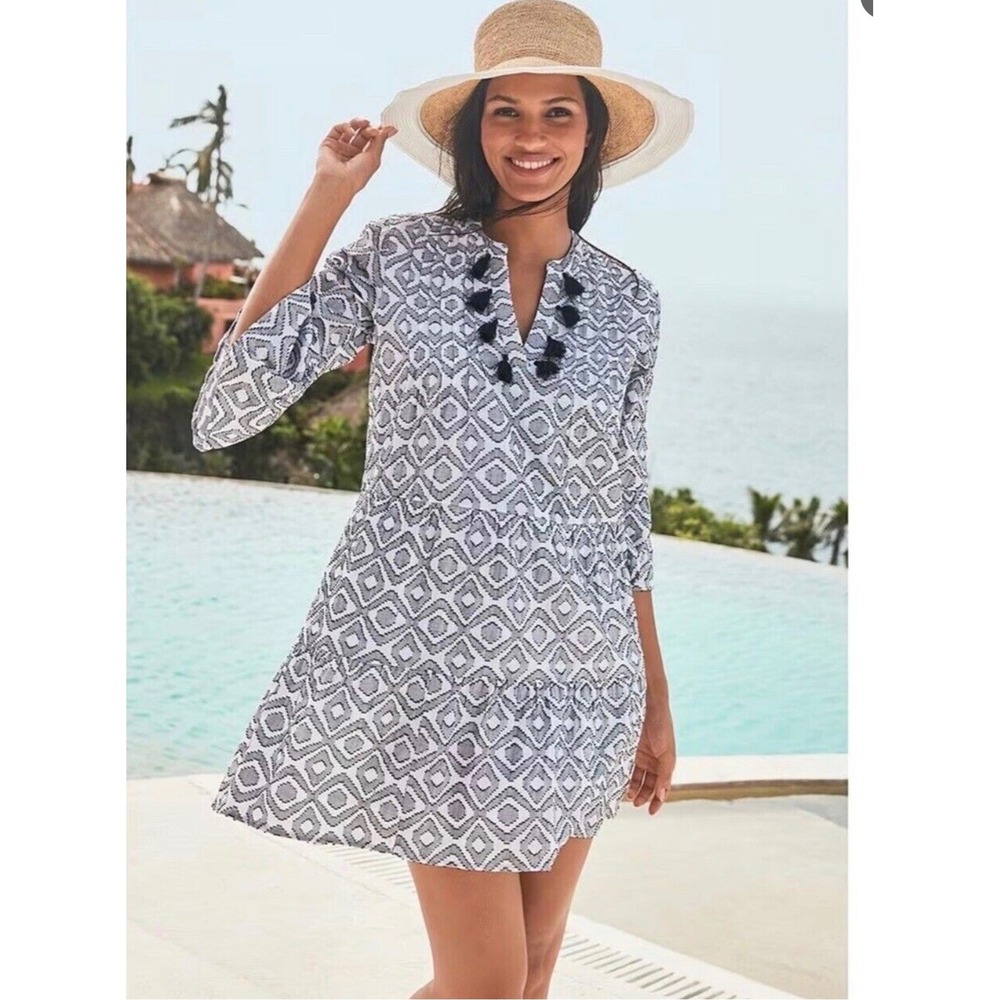Tommy Bahama Diamond‎ Clip Tiered Jacquard Mini Dress/ Cover Up XXS (C)